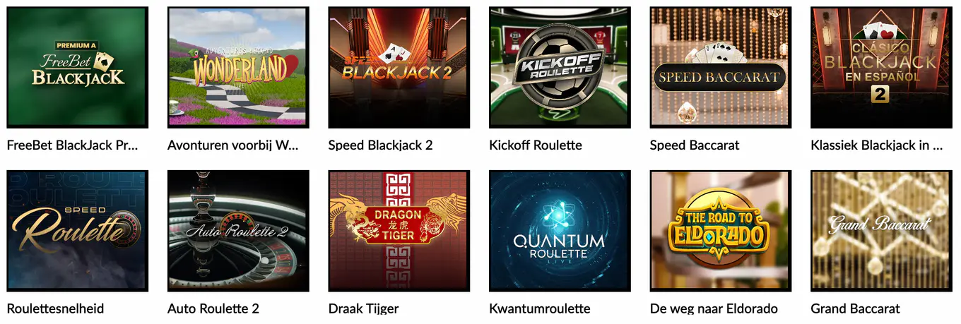 Live casino spellen met echte dealers bij Manga Casino