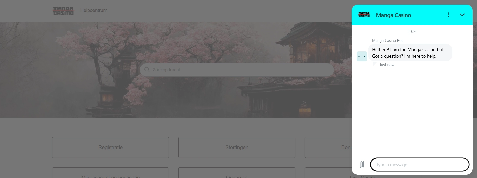 Manga Casino live chat voor snelle hulp