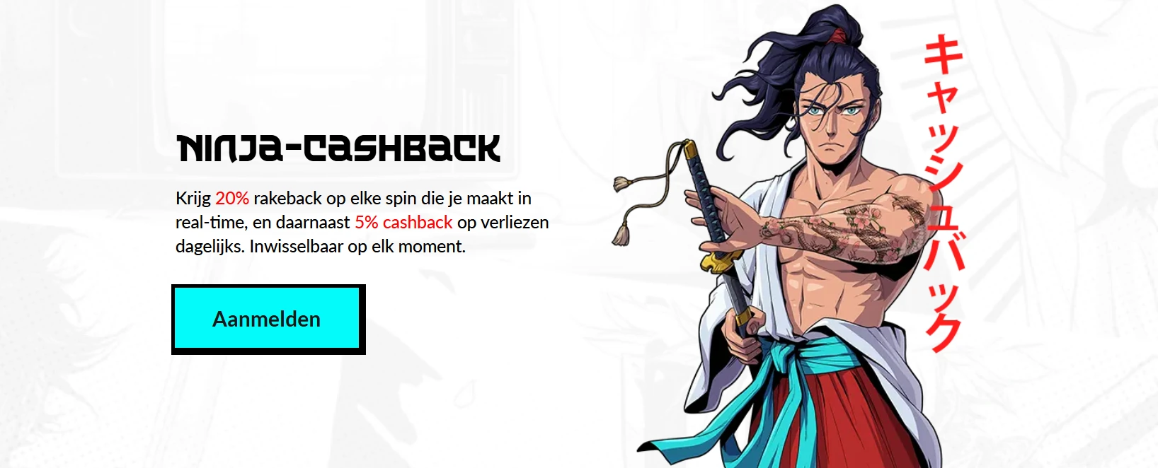 Manga Casino Ninja Cashback wekelijkse teruggave