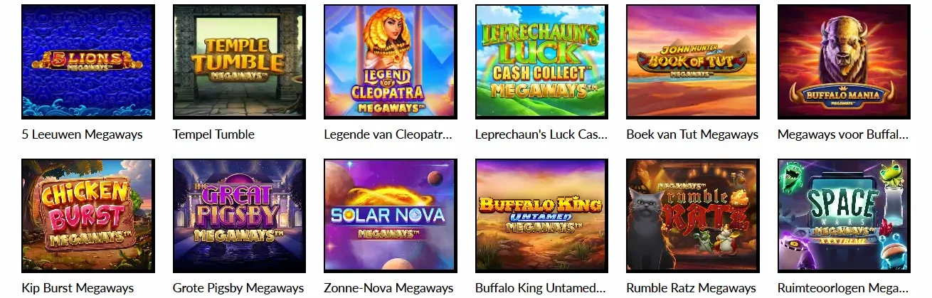 Manga Casino Megaways slots met duizenden winlijnen