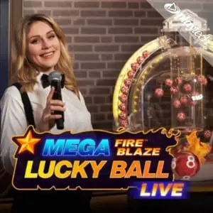 Mega Fire Blaze Lucky Ball Live spelshow met brandende multipliers